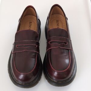 Women's Burgundy Penny Loafers